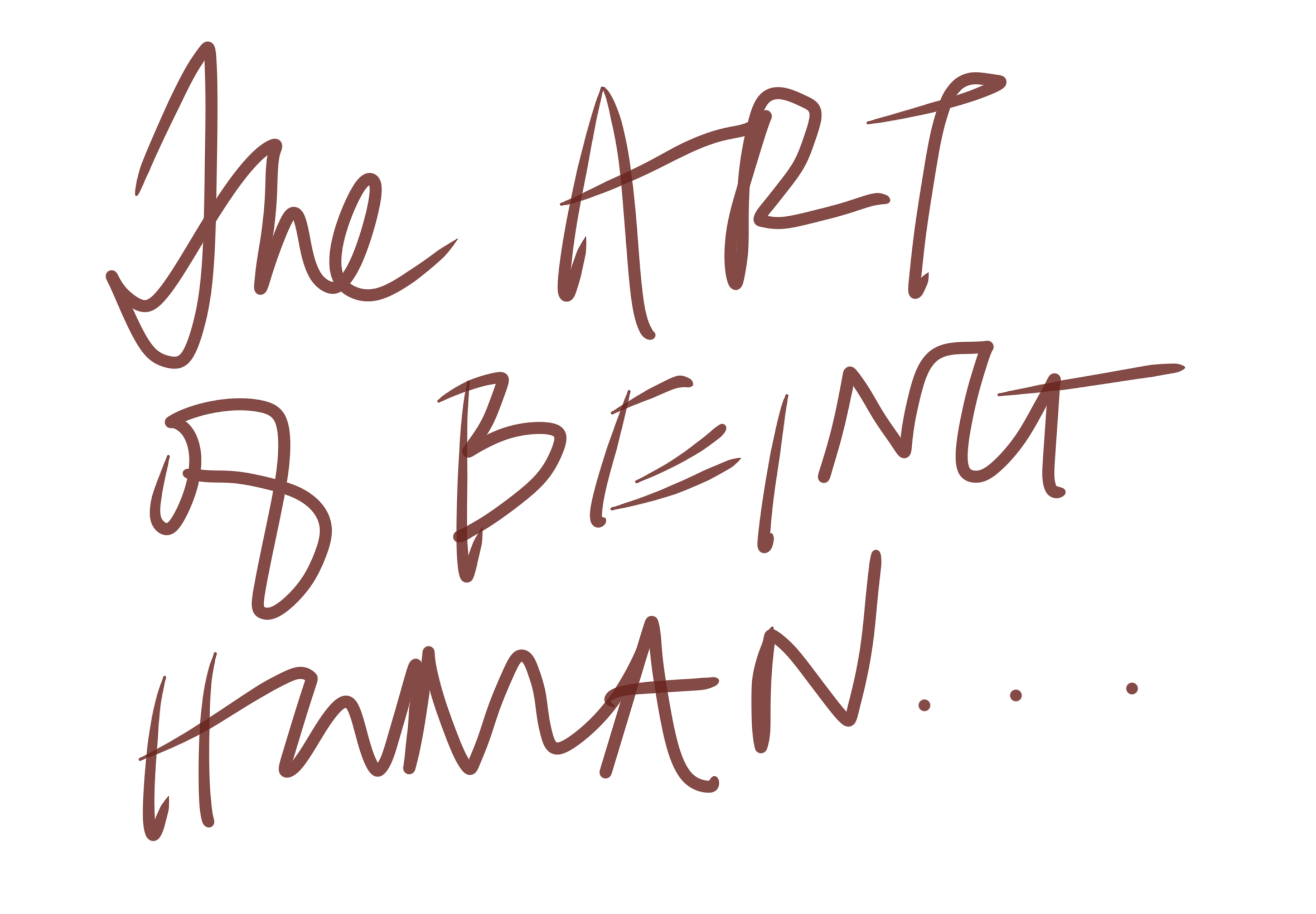 The art of being human, in Lindsay's hand